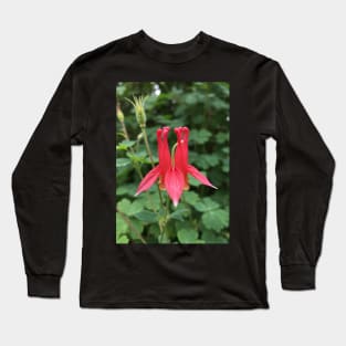 Glowing Northern Red Columbine Long Sleeve T-Shirt